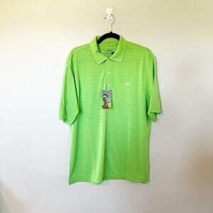 Jack Spicklaus performance golf 18 majors green polo‎ nwt